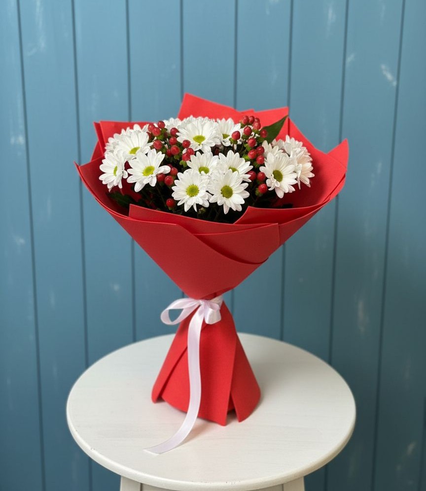 Букет цветов из: Хризантемы в Новой Пролетарке