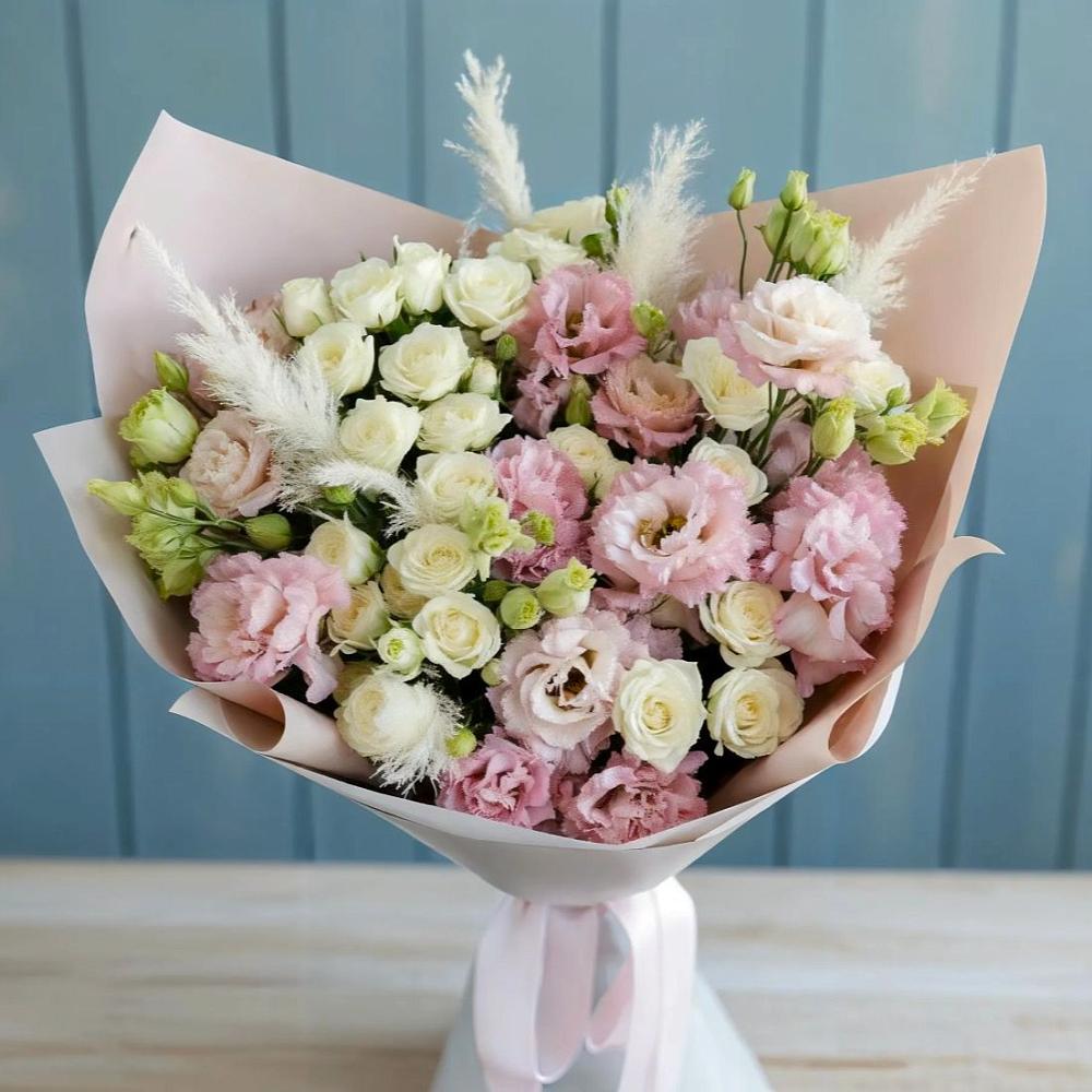 Букет цветов из: Альстромерии и Розы в Новой Пролетарке