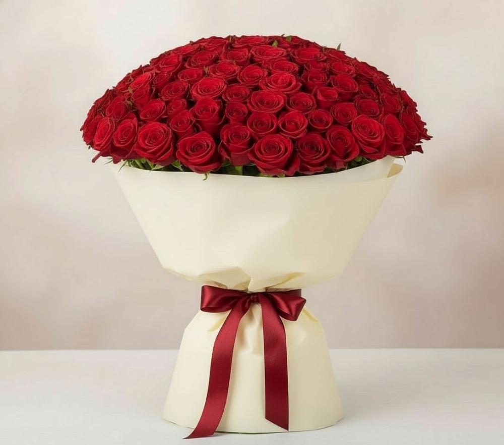 Букет 101 Красная роза Милано в Новой Пролетарке
