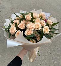 Букет Кремовые розы Латте в Новой Пролетарке