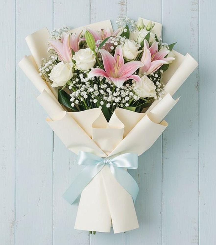 Букет цветов из: Лилии в Новой Пролетарке