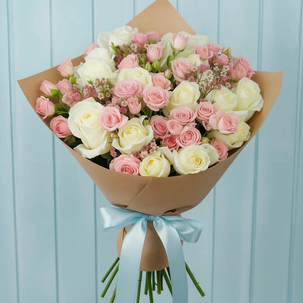 Букет цветов из: Розы в Новой Пролетарке