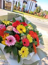 Букет цветов из:  Герберы #REPLACE_PRED# Новой Пролетарке