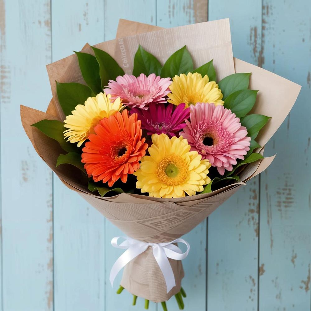 Букет цветов из: Герберы в Новой Пролетарке