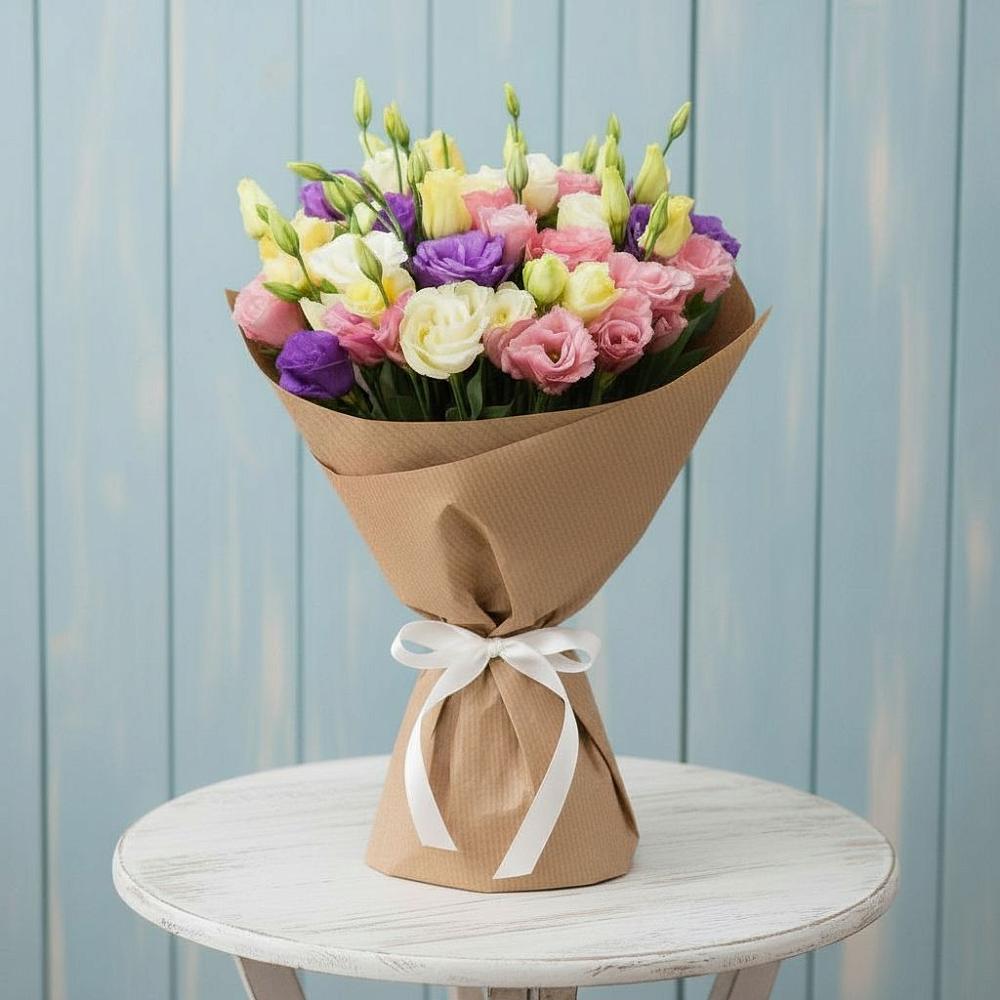 Букет цветов из: Лизиантусы в Новой Пролетарке