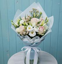 Букет цветов из:  Розы и Лизиантусы #REPLACE_PRED# Новой Пролетарке