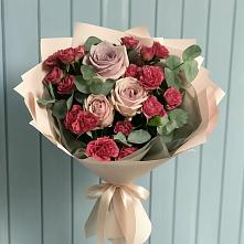 Букет цветов из:  Гвоздики и Розы в Новой Пролетарке