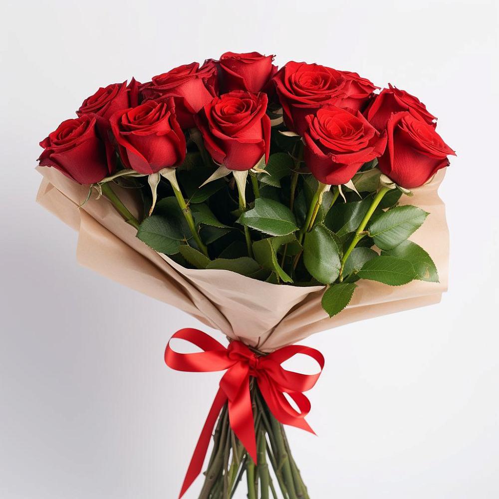 Букет 11 Красных роз Эдлесс Лав в Новой Пролетарке